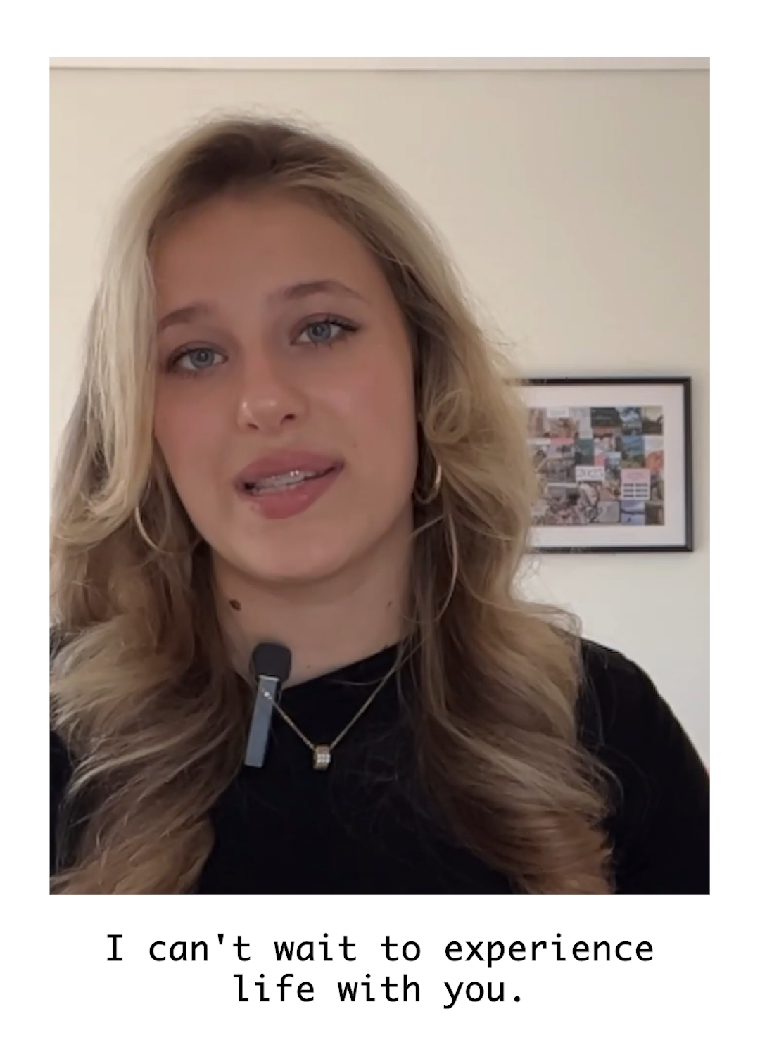 image of a female student that can't wait to experience life with her host family